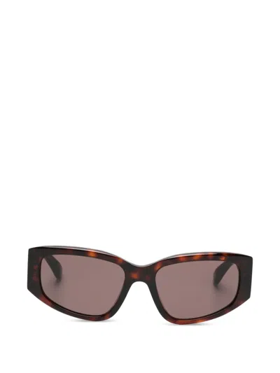 Balenciaga Logo Sunglasses In Brown
