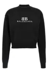 Balenciaga Logo Knitwear Sweater With Ribbed Accents