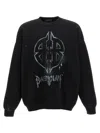 Balenciaga Men Logo Sweater In Black