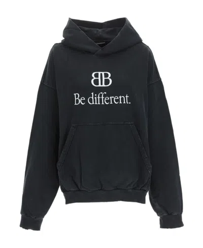 Balenciaga Logo Sweater In Black/white
