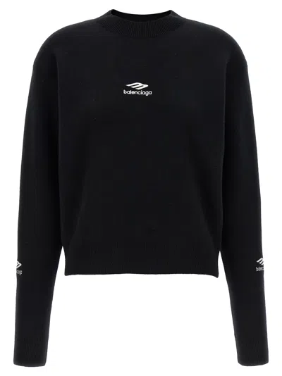 Balenciaga Logo Sweater Sweaters And Cardigans Black