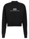 Balenciaga Logo Knitwear Sweater With Ribbed Accents