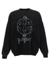 Balenciaga Men Logo Sweater In Black