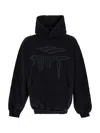 Balenciaga 3b Liquified Black Faded Sweatshirt In Black