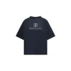 Balenciaga High-collar Black T-shirt With Logo Print