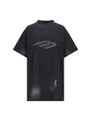 Balenciaga 3b Sport Icon Oversize Graphic T-shirt In Black