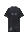 Balenciaga 3b Sport Icon Oversize Graphic T-shirt In Black