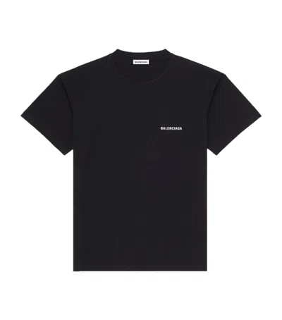 Balenciaga Logo T-shirt In Black