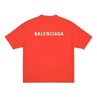 Balenciaga Logo T-shirt Medium Fit 'bright Red'