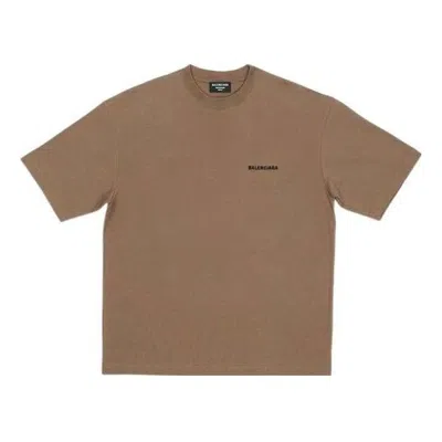 Balenciaga Logo T-shirt Medium Fit 'tan'