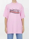 Balenciaga Women's Logo Printed Crewneck T Shirt In Pink