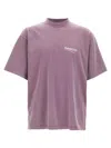 Balenciaga Logo Short-sleeved T-shirt In Purple