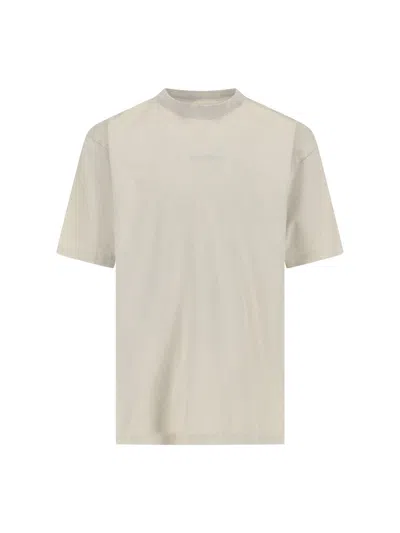 Balenciaga Logo T-shirt In Taupe