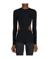 Balenciaga Logo-tag Cut-out Top In Black