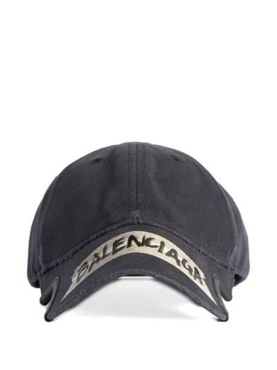 Balenciaga Men Masking Tape Baseball Hat In Black