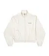Balenciaga High Collar Zip Jacket With Bold Logo Detailing In White