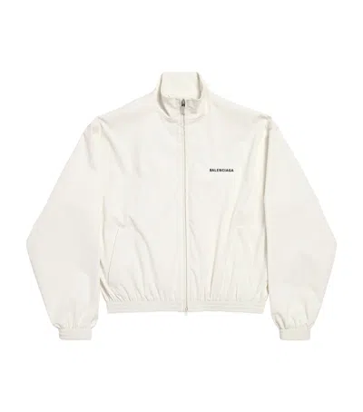 Balenciaga Logo Track Jacket In White