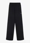 Balenciaga Relaxed Fit Black Wide-leg Trousers In Black