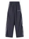 Balenciaga Sporty Trousers Featuring Side Stripes In Blue