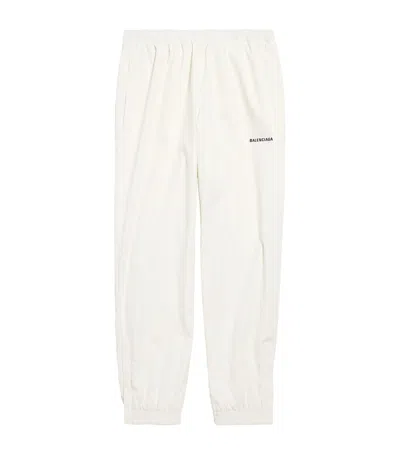 Balenciaga Logo Track Pants In White
