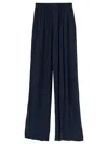 Balenciaga Stencil Logo-print Satin Trousers In Blue