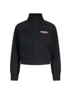 Balenciaga Black Cotton Blend Sweatshirt With Logo In Black  
