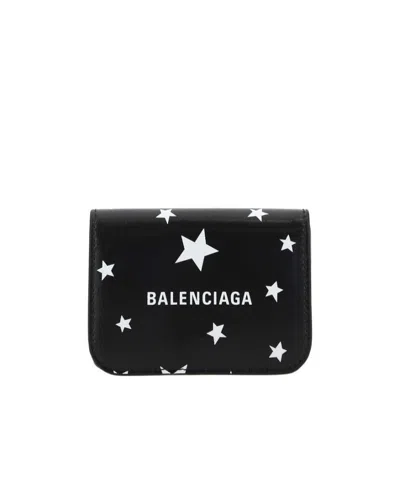 Balenciaga Logo Wallet In Black