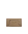 Balenciaga Logo Wallet In Brown