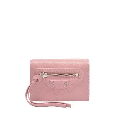 Balenciaga Logo Wallet In Pink