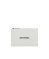Balenciaga Logo Wallet In White