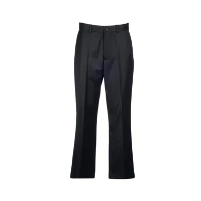 Balenciaga Logo Wool Pants In Black
