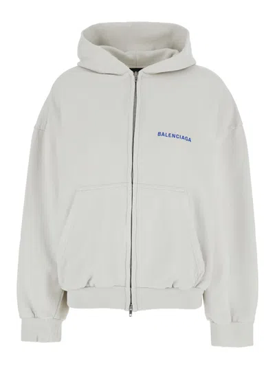 BALENCIAGA BALENCIAGA LOGO ZIP HOODIE
