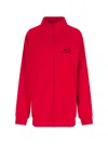 Balenciaga High Collar Ribbed Cuffs Side Pockets In Red