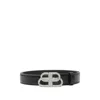Balenciaga Logo-buckle Leather Belt In Pattern