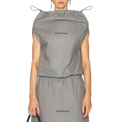 Balenciaga Logo-detail Shoe Bag Top In Blue