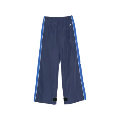 Balenciaga Logo-detail Track Pants In Blue