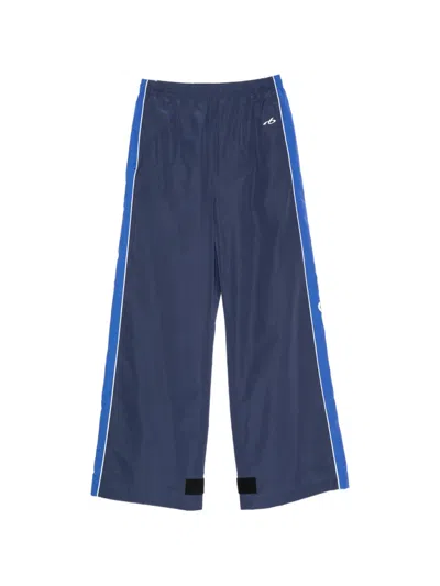 Balenciaga Techwear Jogger Pants In Navy Blue Cotton Blend In White