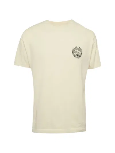 Pre-owned Balenciaga Logo-detail T-shirt In Neutral