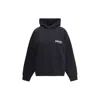Balenciaga Logoed Hoodie In Blue