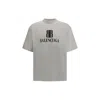 Balenciaga Bb Logo Oversized Distressed T-shirt In White