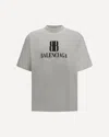 Balenciaga Bb Logo Oversized Distressed T-shirt In White