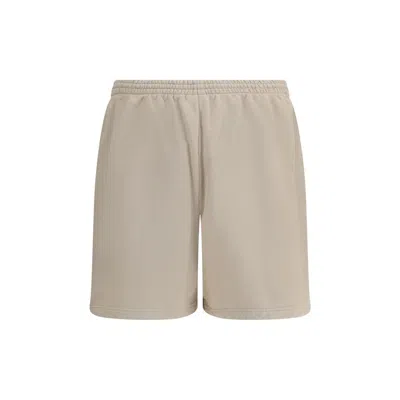 Balenciaga Logoed Tracksuit Shorts In Gray