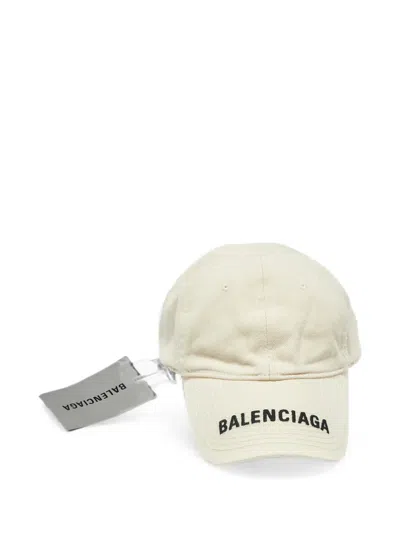 Pre-owned Balenciaga Logo-embroidered Baseball Cap In Neutral