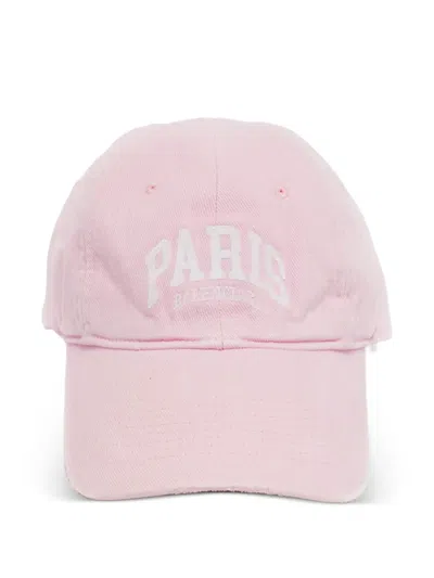 Pre-owned Balenciaga Logo-embroidered Baseball Cap In Pink
