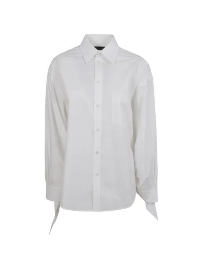 Balenciaga Logo-embroidered Shirt In White
