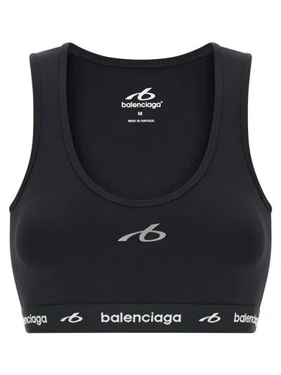 Balenciaga Logo-jacquard Technical Tank Top In Black