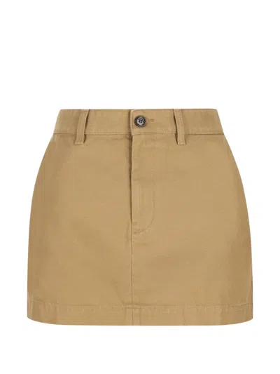 Balenciaga Logo-patch Mini Skirt In Green