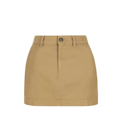 Balenciaga Logo-patch Mini Skirt In Neutrals