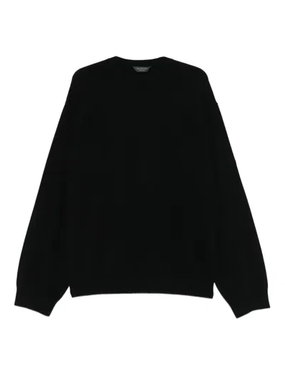 Balenciaga Logo-plaque Jumper In Black