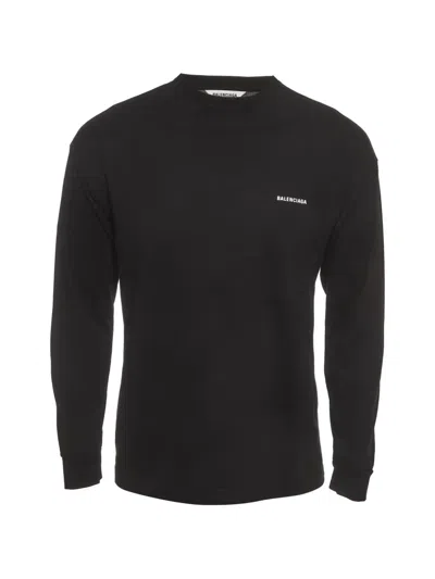 Pre-owned Balenciaga Logo-print Crew-neck T-shirt In Black